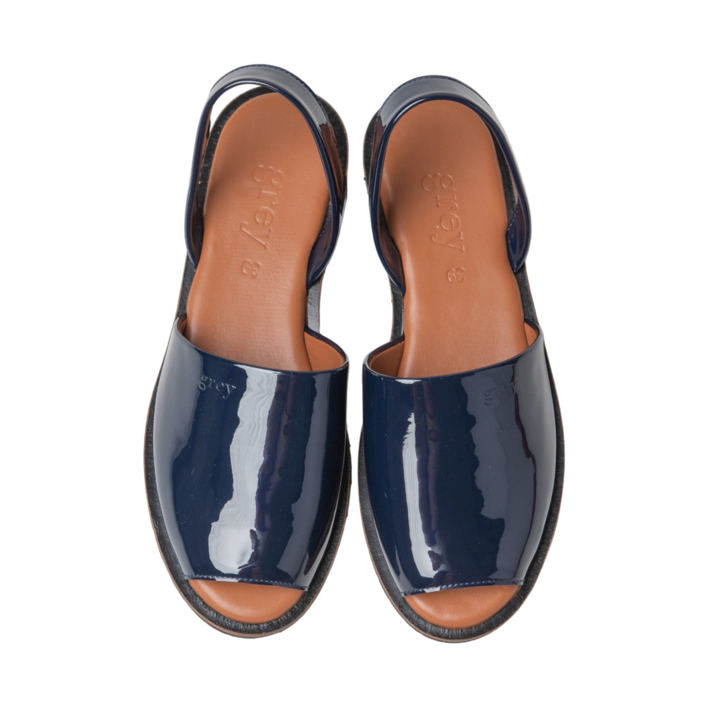 Madison Flats in Patent Dark Blue