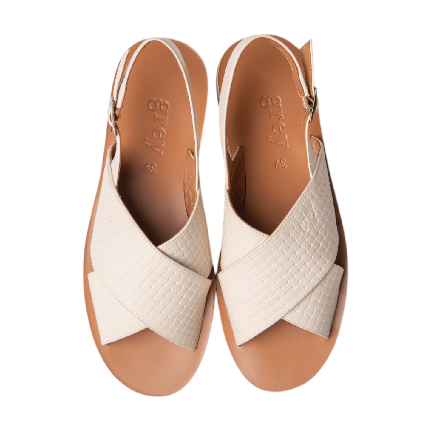 Cross Sandals in October Weave (Cashmere)