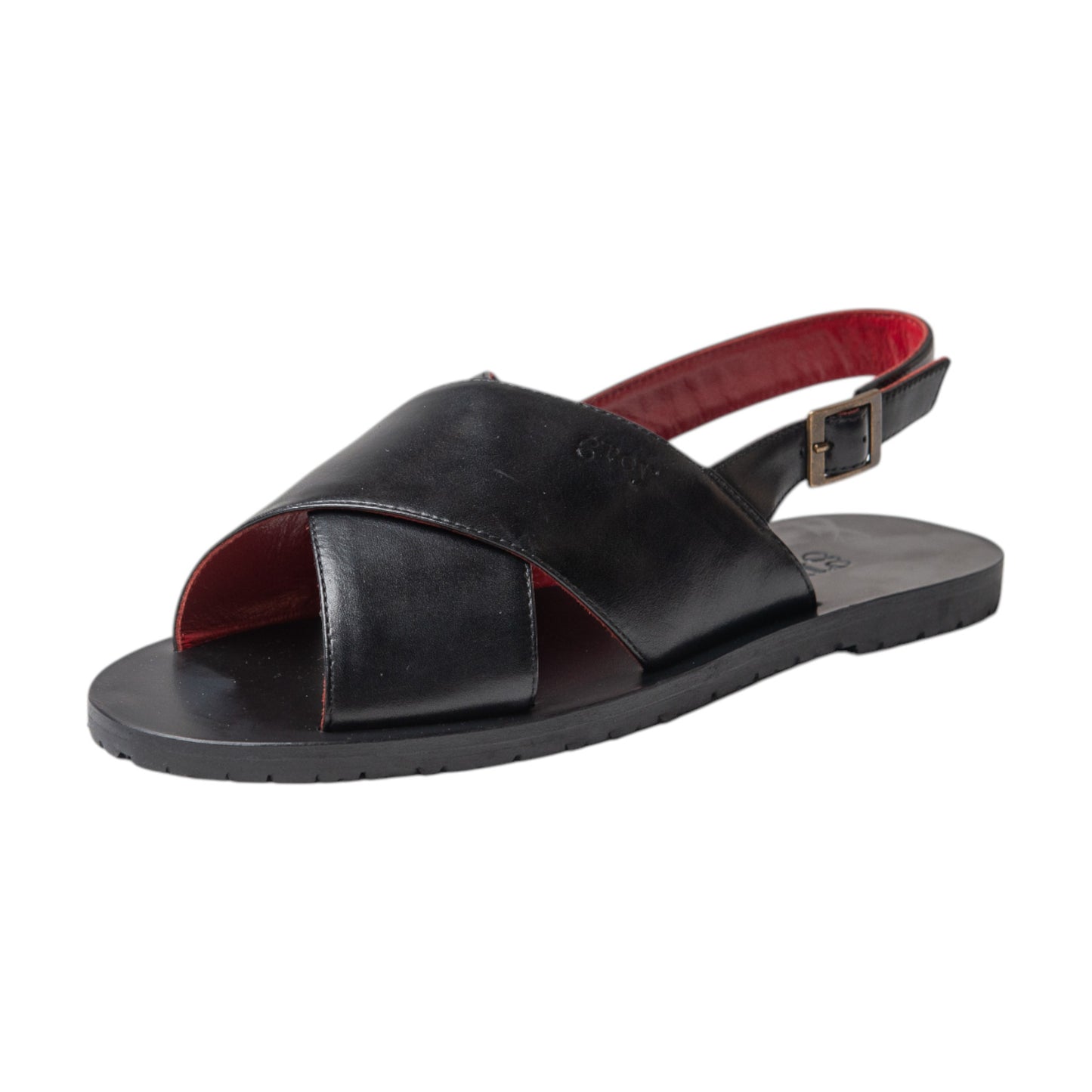 Cross Sandals in Odette / Odo Flats (Odette Black)