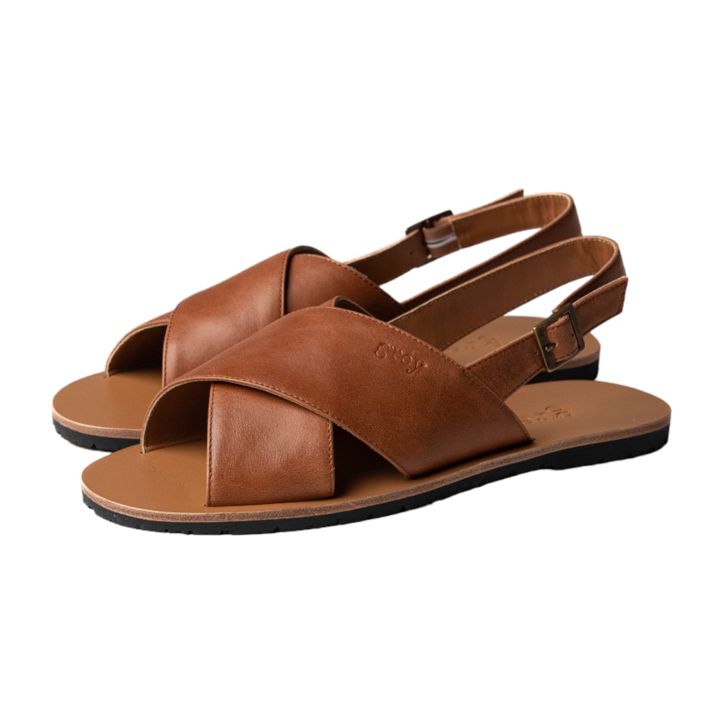 Cross Sandals in Bueana / Buckley (Butter Brown)