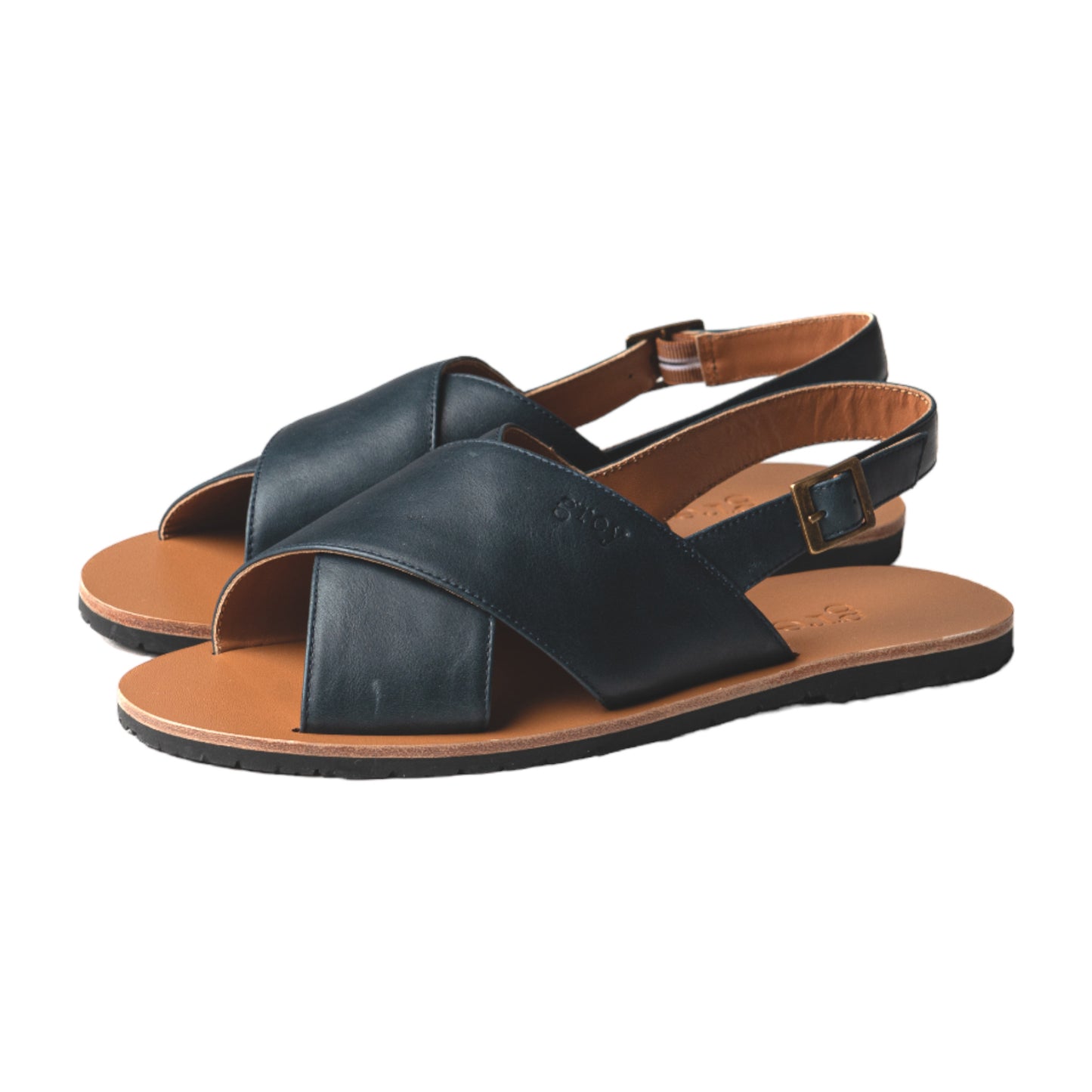 Cross Sandals in Odele / Oakes (Ocean Teal)