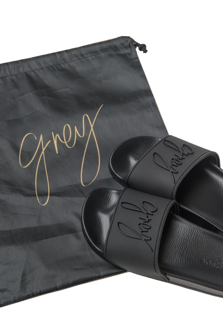 Bree - Unisex Rubber Slides in Black