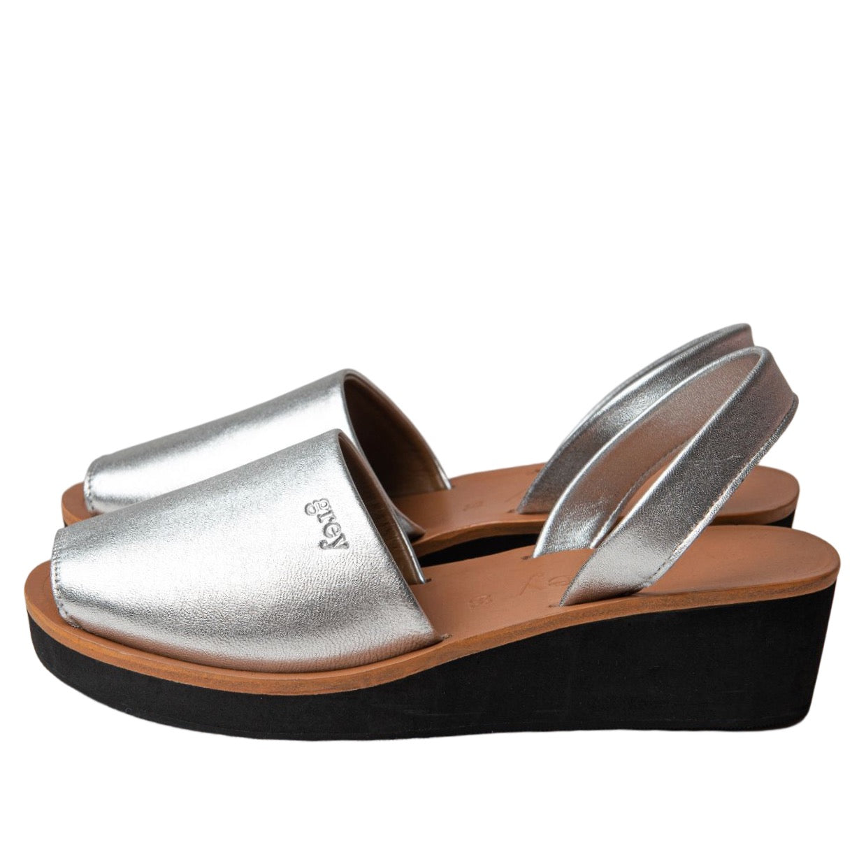 Sienna (Silver) Wedge – Grey by Ortenhill