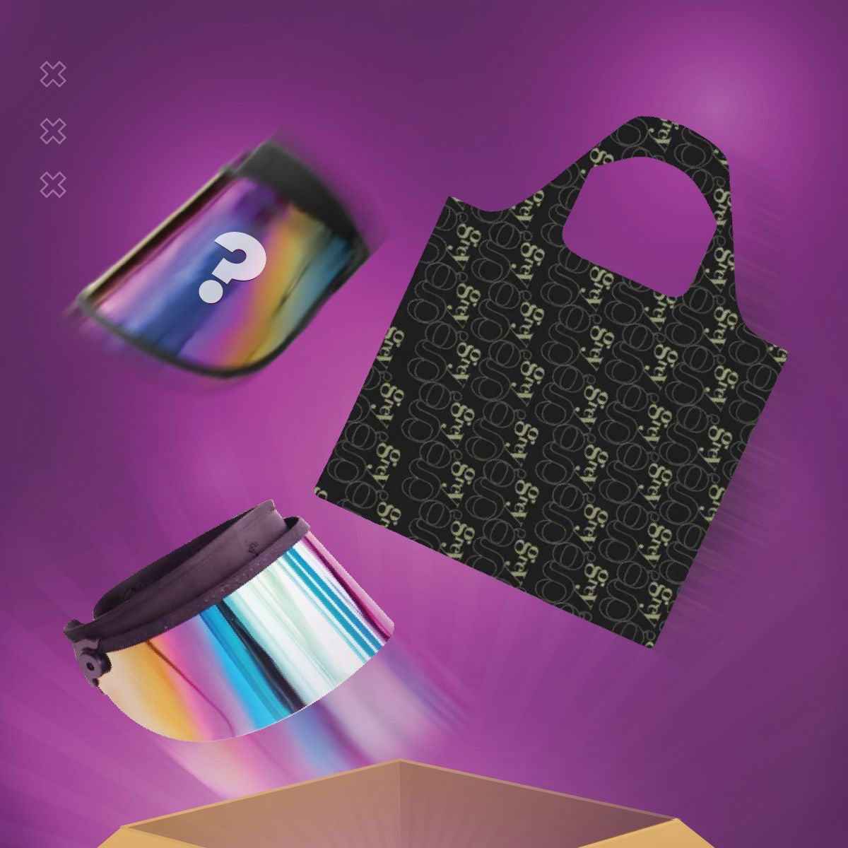 Grey by Ortenhill Surprise Box Special! Includes Full and half sun visor (UV protected / UPF50+ and a recyclable shopping tote - Mystery Colours)