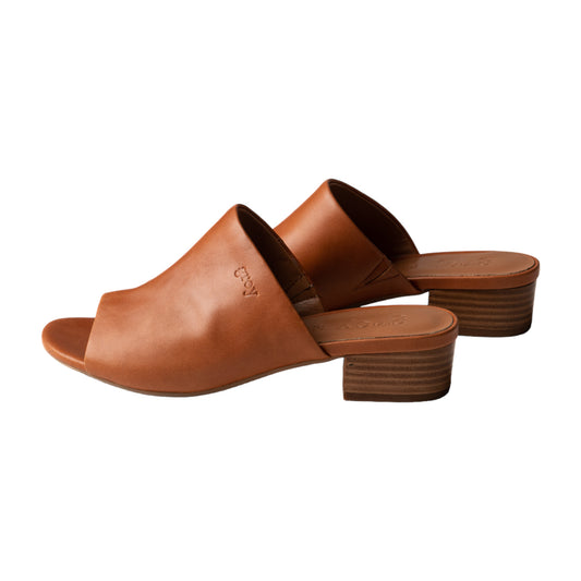 Low Heeled Mule Sandals (Ginger Brown)