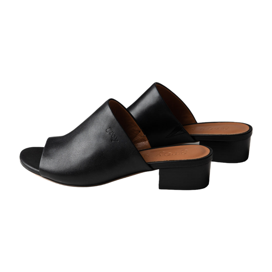 Low Heeled Mule Sandals (Celine - Odette Black) - New Collection!