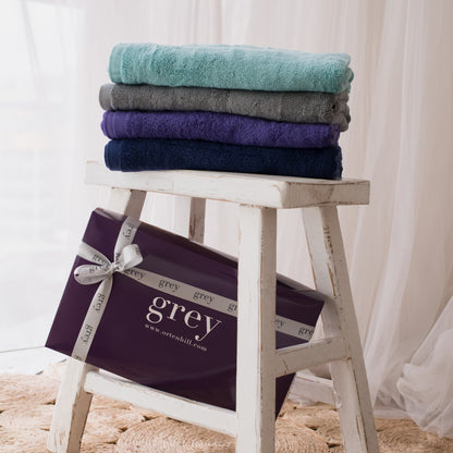 Premium Bath Towel Set - Soft & Absorbent  Special Towel  Lightweight, Cotton - Grey by Ortenhill