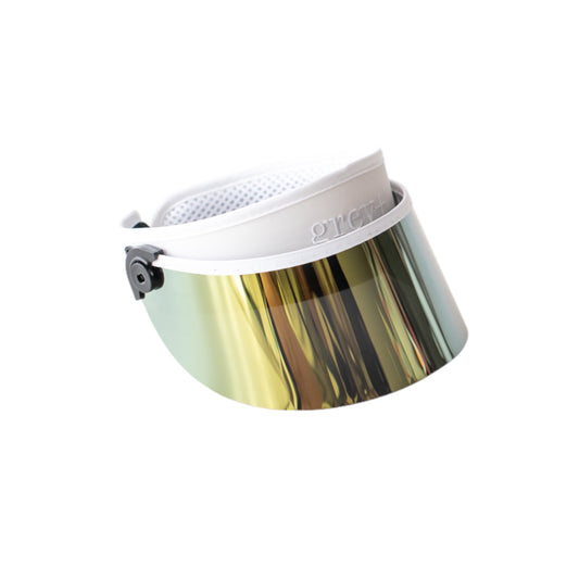 Grey+ UV Protect Sun Visor White (Half Gold)