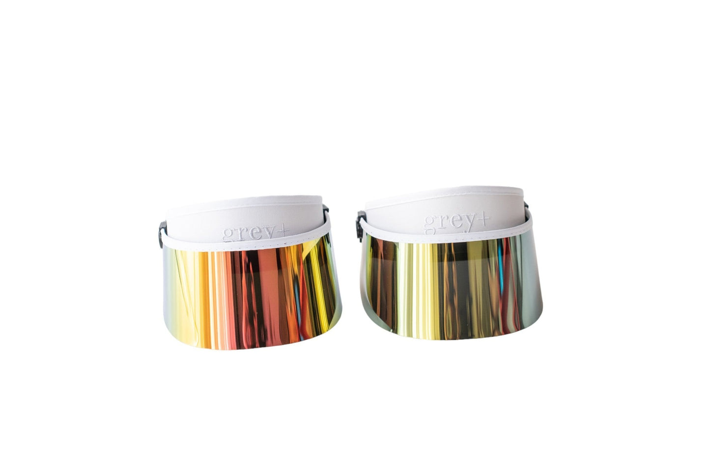 Grey+ UV Protect Sun Visor White (Half Red Gold)