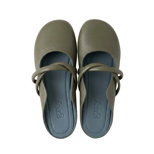 Mamiko Pebbled Leather Mules (Midori) | Pre-Order closes on 30.10.26