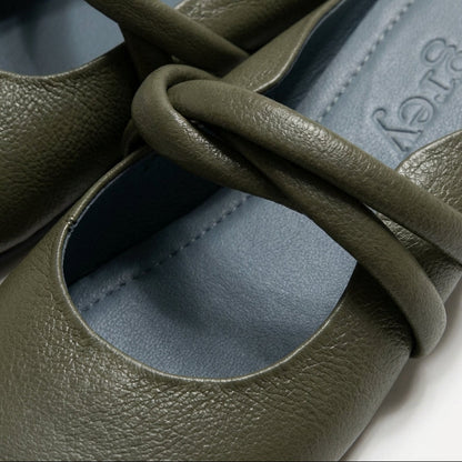 Mamiko Pebbled Leather Mules (Midori) | Pre-Order closes on 30.10.26