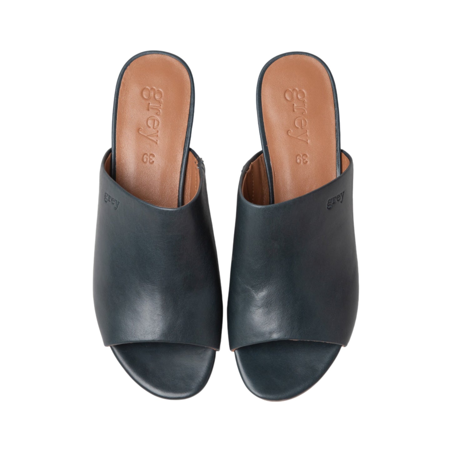 Low Heeled Mule Sandals (Heidi - Ocean  Teal)