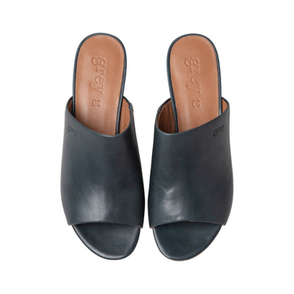 Low Heeled Mule Sandals (Heidi - Ocean  Teal)