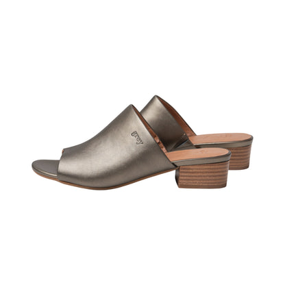 Low Heeled Mule Sandals (Heidi - Titanium)