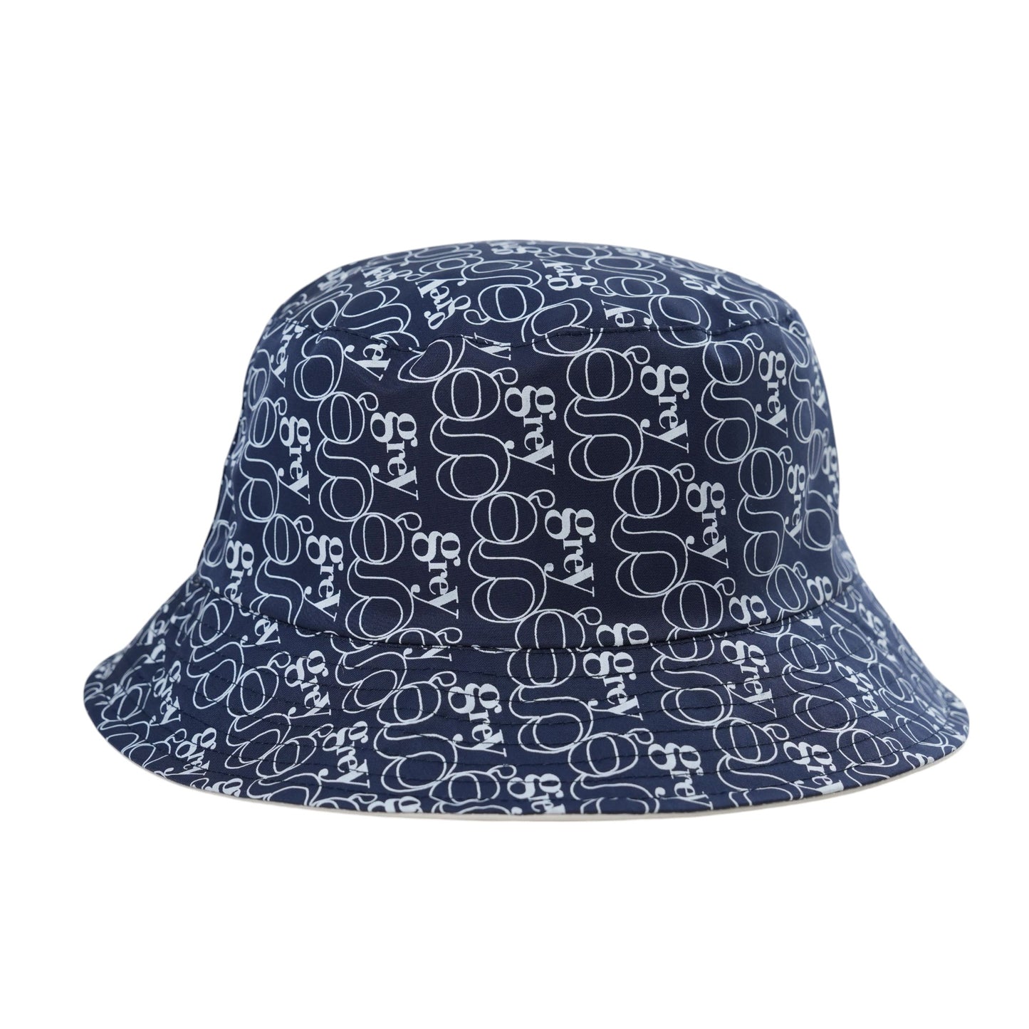 Grey By Ortenhill Avery Reversible Bucket Hat (Beige with Logo on Navy)