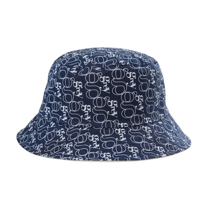 Grey By Ortenhill Avery Reversible Bucket Hat (Beige with Logo on Navy)