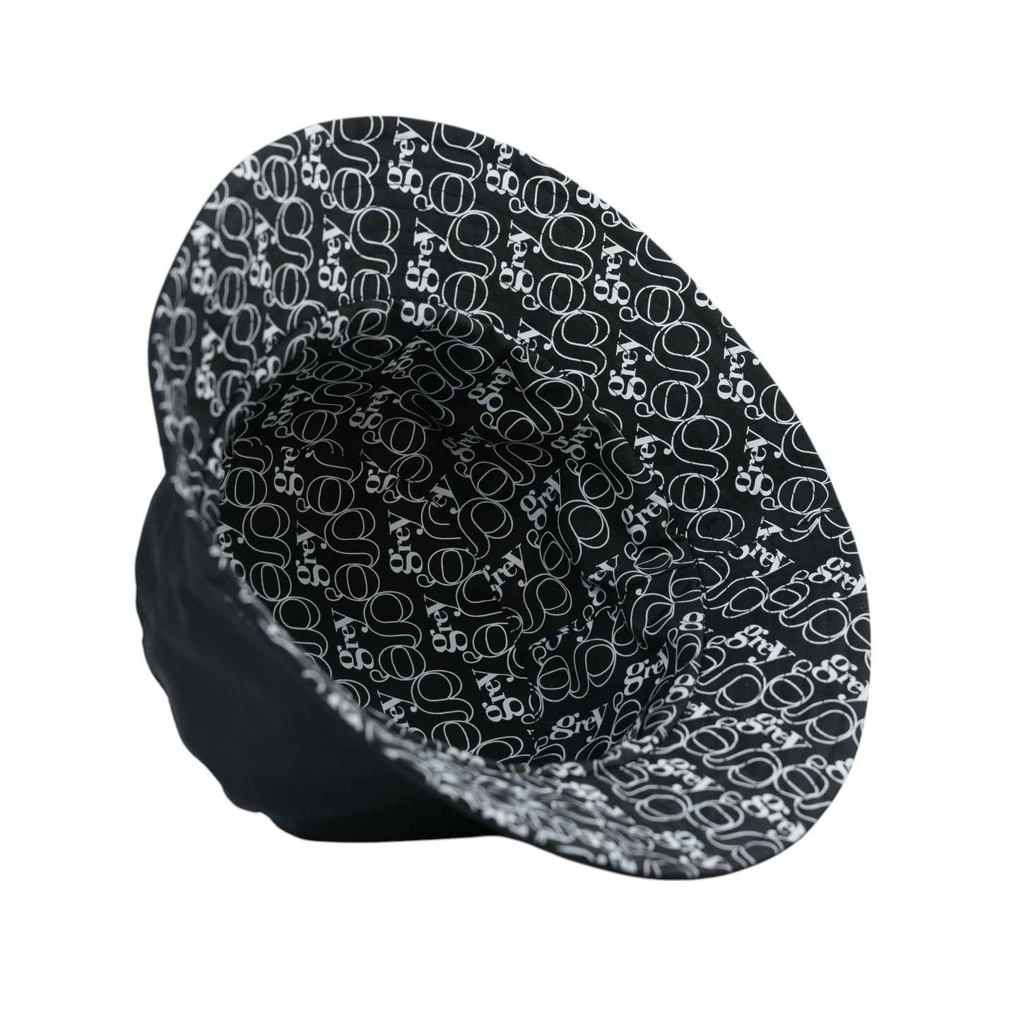 Grey By Ortenhill Avery Reversible Bucket Hat (Black with Logo on Black)