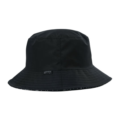 Grey By Ortenhill Avery Reversible Bucket Hat (Black with Logo on Black) - Grey by Ortenhill