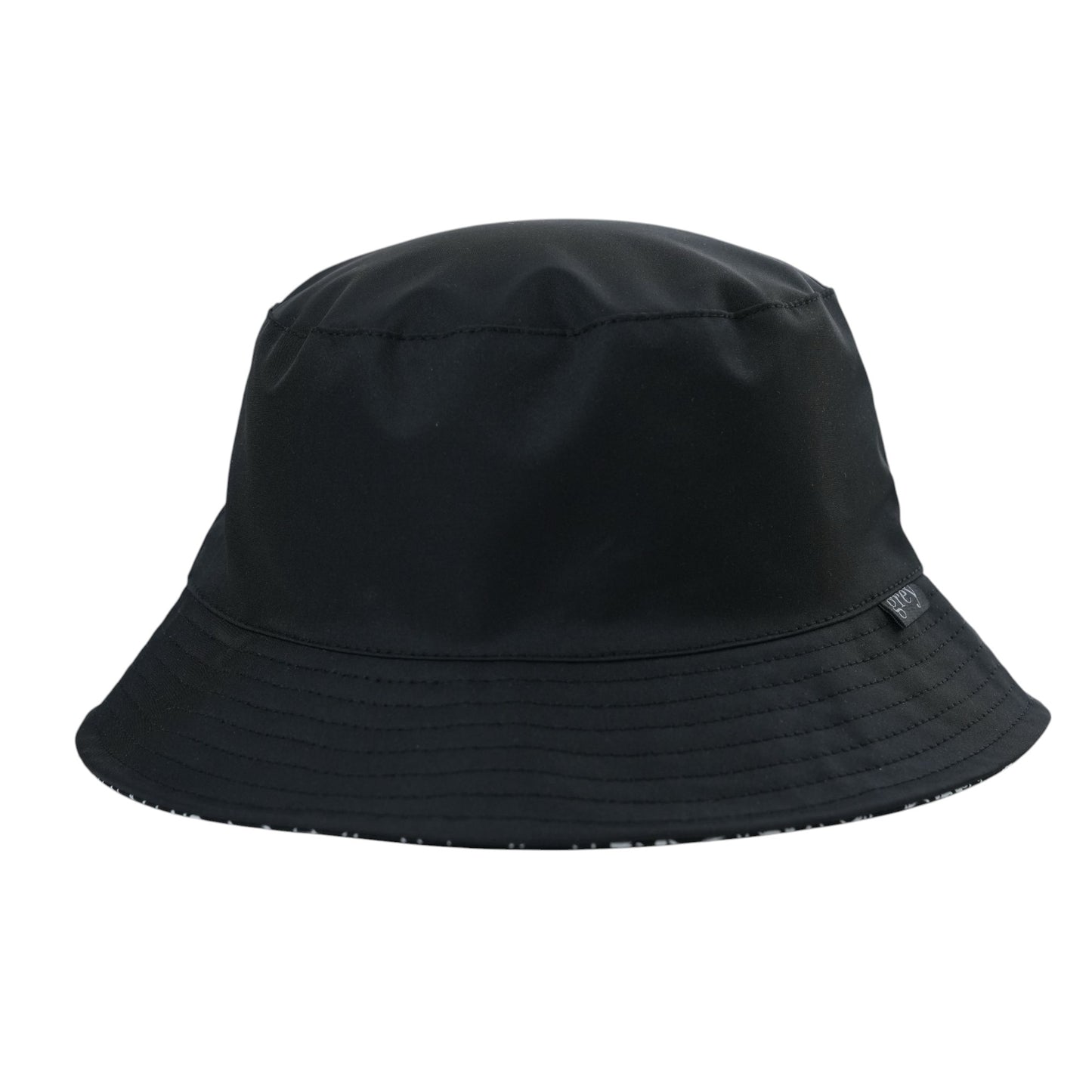 Grey By Ortenhill Avery Reversible Bucket Hat (Black with Logo on Black)