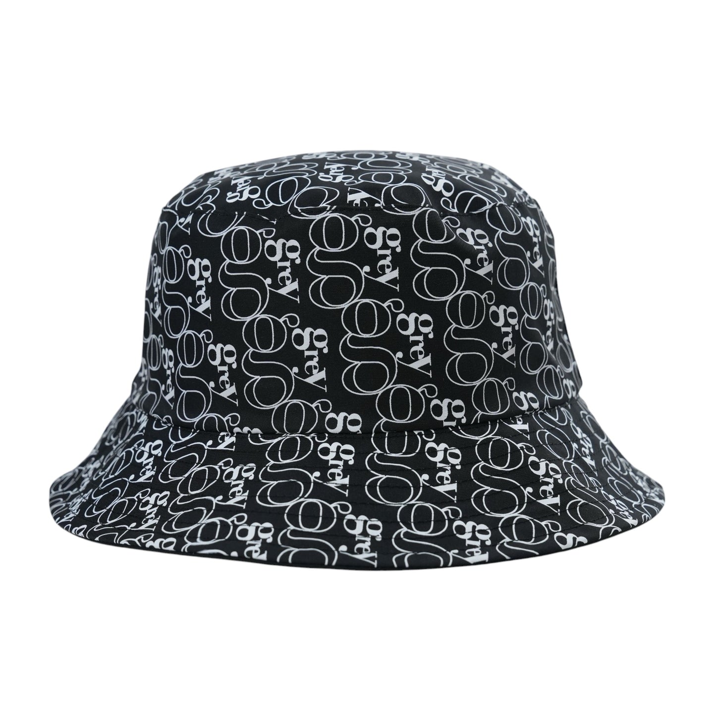 Grey By Ortenhill Avery Reversible Bucket Hat (Black with Logo on Black)