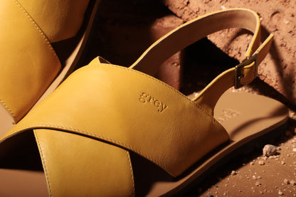 Grey By Ortenhill Cross Sandals in Talia / Talven (Tuscany - X)