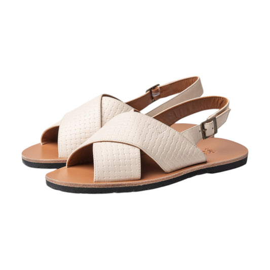 Cross Sandals in October Weave (Cashmere)