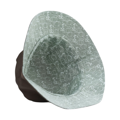 Grey By Ortenhill Avery Reversible Bucket Hat (Brown with Logo on Green)