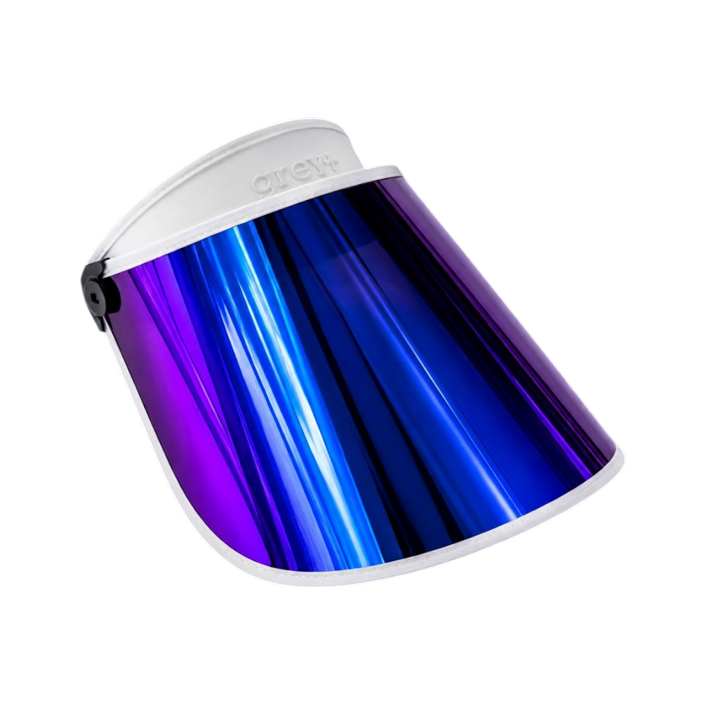 Grey+ UV Protect Sun Visor White (Full Blue)
