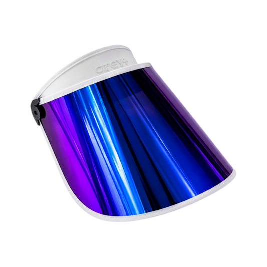 Grey+ UV Protect Sun Visor White (Full Blue)