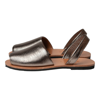 Metallics Leather Sandals - Textured Copper (Undrey)