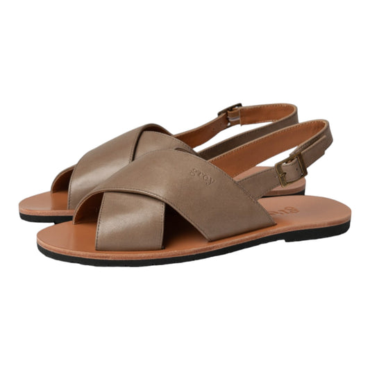Cross Sandals in Kalla / Karl (Kangeroo)