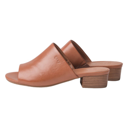 Low Heeled Mule Sandals (Brandy) - Grey by Ortenhill