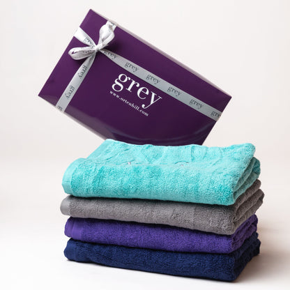 Premium Bath Towel Set - Soft & Absorbent  Special Towel  Lightweight, Cotton - Grey by Ortenhill