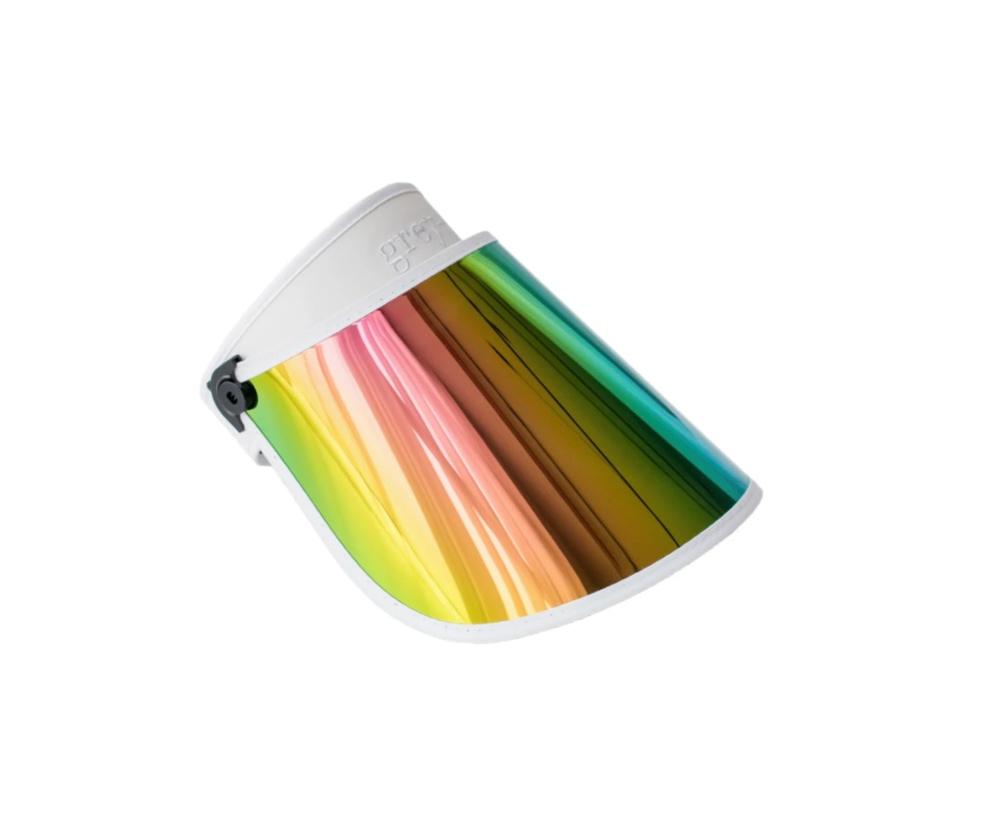 Grey+ UV Protect Sun Visor White  (Full Rainbow)