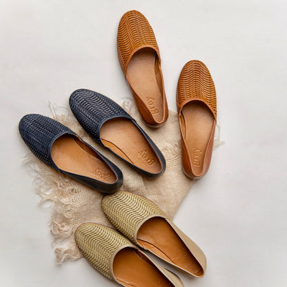 Yanagi Weave (Casual Flats) in Mellow - Grey by Ortenhill