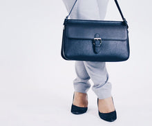 Thea Shoulder Flap Bag (Black) - greyortenhill
