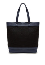 Evangeline Leather Felt Tote Blue - greyortenhill
