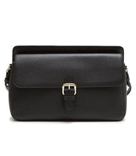 Thea Shoulder Flap Bag (Black) - greyortenhill