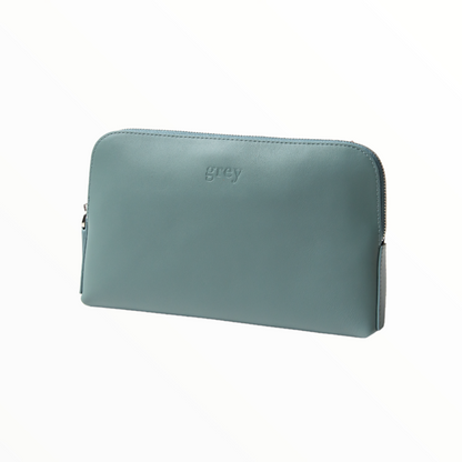 Mayden Unisex Leather Pochette - Beryl Green - Grey by Ortenhill