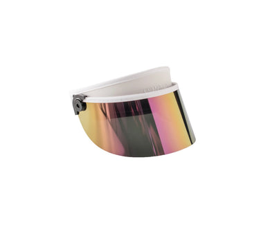 Grey+ Visor White (Half Metallic Pink)