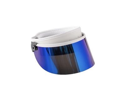 Grey+ Visor White (Half Hola Blue)